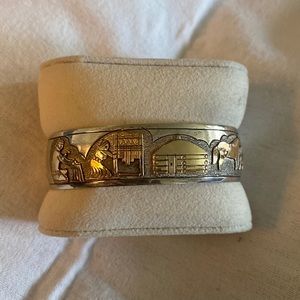 Sterling silver vintage cuff